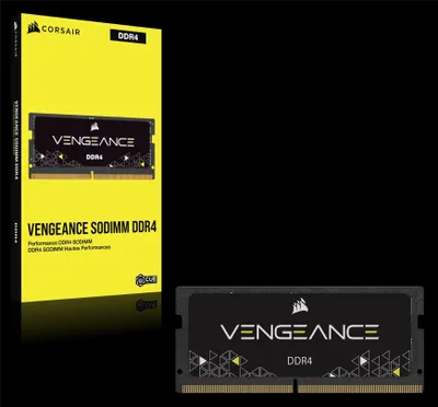 Produktbild von Corsair Vengeance , 16 GB, 1 x 16 GB, DDR4, 3200 MHz, 260-pin SO-DIMM, Schwarz