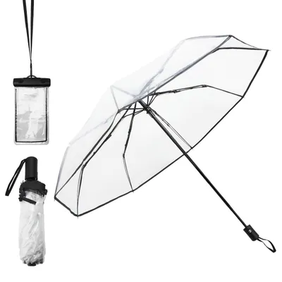 Zdjęcie produktu dla Automatyczny, przezroczysty parasol - duży, przezroczysty model