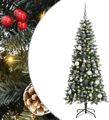 Immagine prodotto di vidaXL Albero di Natale artificiale con 150 LED con supporto Verde 150 cm
