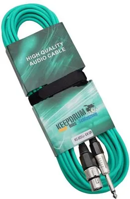 Produktbild von keepdrum MC003XJ 6m Mikrofonkabel Grün Klinke-XLR