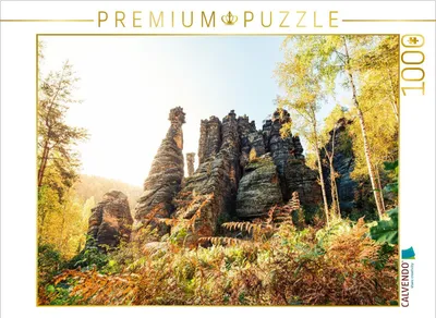 Produktbild von CALVENDO Puzzle Herkulessäulen, Sächsische Schweiz | 1000 Teile Lege-Größe 64x48cm Foto-Puzzle für glückliche Stunden