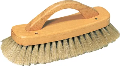 Immagine prodotto di Spazzola per lustrascarpe Redecker con manico, crine di cavallo chiaro