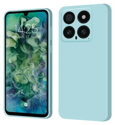 Produktbild von Hülle für Xiaomi 14 Case Cover Bumper Smartphone Softgrip Schutzhülle Farbe: Hellblau