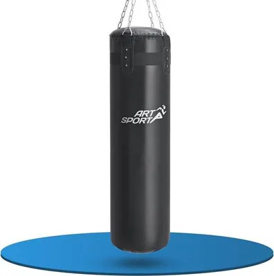 Produktbild von Famanu Boxsackset 30 kg - Hängender Boxsack mit Stahlkette und Karabinerhaken für das Training zu Hause