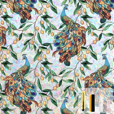 Productafbeelding van Raamfolie met 3D Buntglas Effect, Zelfklevend, 44.5x200cm