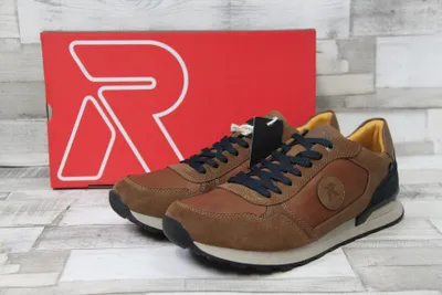 Produktbild von Rieker Evolution Herren Schnürhalbschuh braun mit blauer Hacke 45
