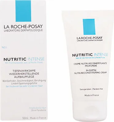 Produktbild von La Roche-Posay NUTRITIC INTENSE 50 ml, trockene Haut, Sehr trockene Haut, Feuchtigkeitsspendend, Nährend, Schutz, Beruhigend, Röhre, Glyzerin, Sheabutter, B3, 50 ml