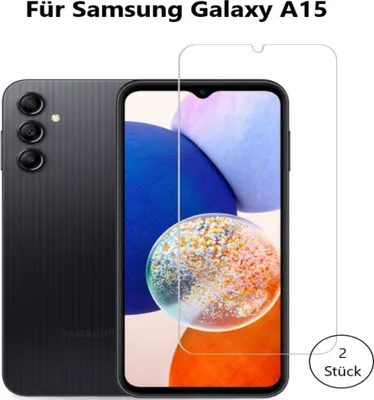 Produktbild von 2 Stück Panzerglas für Samsung Galaxy A15 Display Glas Echt 9H Schutzglas HD Bildschirm Schutzfolie