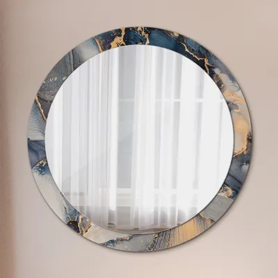 Produktbild von Ø90cm Modern Spiegel - Wandspiegel Wandmontage- Schlafzimmer - abstrakt fließend