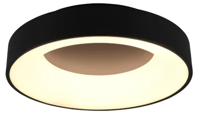 Zdjęcie produktu dla TRIO Trio Girona -LED-plafondi, 45 cm, musta, 3100 lm, 3000 K, switch dimmer
