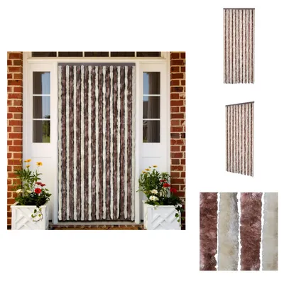 Immagine prodotto di vidaXL Tenda zanzariera beige e marrone chiaro 90x200 cm in ciniglia - zanzariera