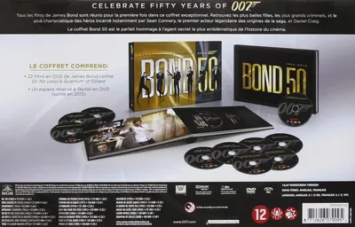 Produktbild von BOND 50 - Celebrating Five Decades Of BOND 007 [DVD-Box mit 22 Filmen + Platz für DVD mit "Skyfall"] FR