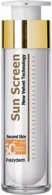 A product shot of a sunscreen bottle.