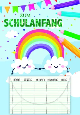 Produktbild von Schulanfang  Geldkarte - Glückwunschkarte im Format 11,5 x 17