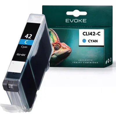 Immagine prodotto di Cartucce compatibili per stampante Canon CLI42 CLI-42 6385B001, colore ciano, capacità 14 ml, compatibili con i modelli Pixma Pro 100 e Pro 100 S