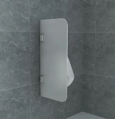 Produktbild von Aloni Glas Trennwand Urinal Schamwand Milchglas 900x400 8mm
