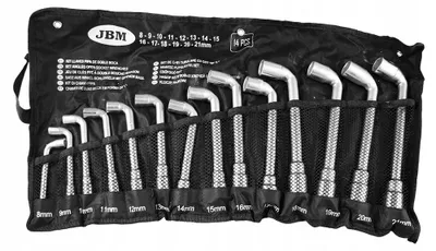 Imagen del producto de JBM: Juego de llaves tubulares de 8 a 21 mm, 14 piezas