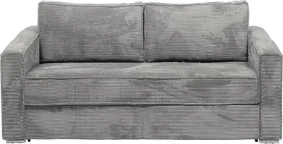 Produktbild von Express 4-Sitzer Schlafsofa in hellgrauem Cord - Liegefläche 160 cm - Matratze 22 cm mit Formgedächtnis - LORETO