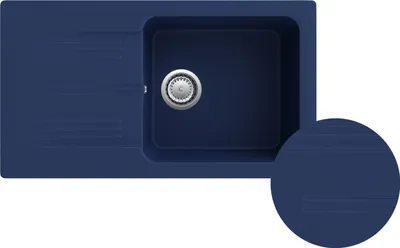 Produktbild von Granitan | Zlewozmywak granitowy ADA - Granatowy - Wbudowany zlewozmywak z ociekaczem - Solidna konstrukcja