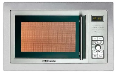 Einbau-Mikrowelle 23 l 900 W Edelstahl mit Grill und 9 Programmen