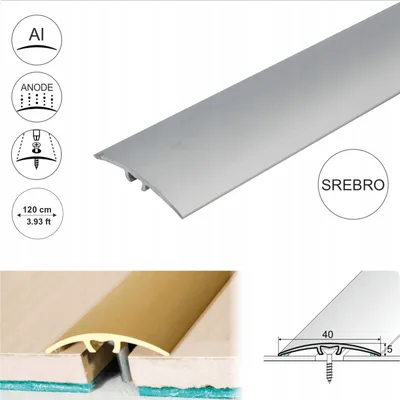 Produktbild von Effector A64 Aluminium-Übergangsprofil 120 cm Silber