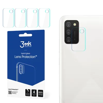 Produktbild von 3mk Hybridglas Lens Protection für Samsung Galaxy A02s Kamera Objektiv Kameralinse 0,16mm 6H (4 Stück)