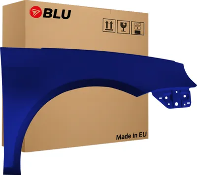 Immagine prodotto di BLU Parafango compatibile con VW Volkswagen Eos LD5Q Destra Blau RisingBlau | 2006-2015 | Anteriore | Verniciato | Pronto per il montaggio | Acciaio