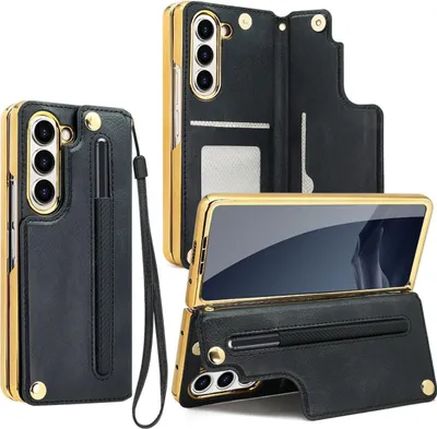 Image de INF Étui portefeuille en cuirPolyuréthanepour Samsung Z Fold7 S Pen Slot protection antichoc 1 pièce