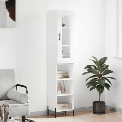Produktbild von vidaXL Highboard Weiß 34,5x34x180 cm Holzwerkstoff