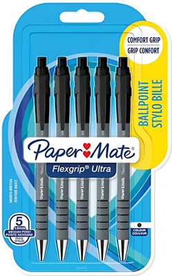 Image de PAPER MATE Kugelschreiber Flexgrip Ultra RT M 5 Stk. schwarz