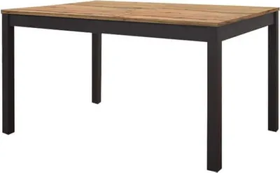 Immagine prodotto di Milani Home - tavolo da pranzo allungabile 160-220 x 90 x 77 cm, rovere chiaro, legno e metallo