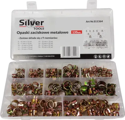 Produktbild von Zwingen-Set, Metallzwingen, 135-tlg. SilverTools