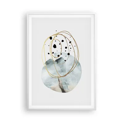 Produktbild von Gerahmtes Poster - Weißer Rahmen - Modern Abstraktion Flecken - 70x100 cm - Wand Bild - Wanddeko - Wandbilder - Kunstposter - Wandposter - Bilderrahmen - Bilder - Kunstdruck - P2WPA70x100-4782