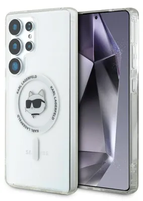 Image de KARL LAGERFELD case passend für SAMSUNG S25 Ultra KLHMS25LHLSCHH (Magnetic IML Metal Choupette Head) blanc