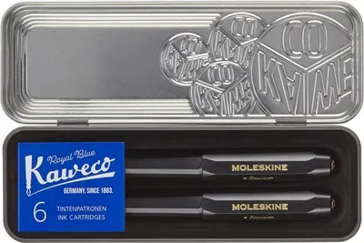 Image de Moleskine Kaweco noir stylo plume et stylo bille