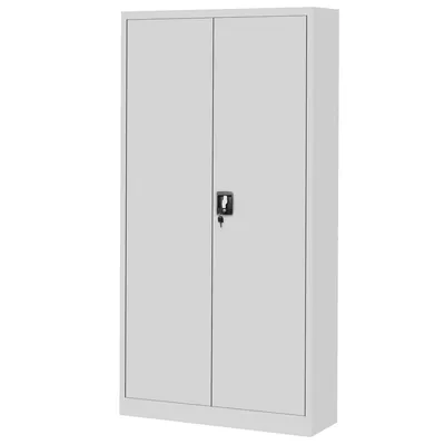Produktbild von Werkzeugschrank Werkstattschrank Garagenschrank Universalschrank Lagerschrank Pulverbeschichtet Flügeltüren Stahlblech 185 x 92 x 50 cm grau