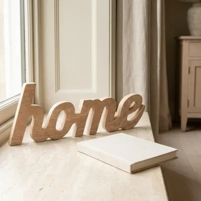 Produktbild von Holzdeko, "Home", Braun, Dekoration