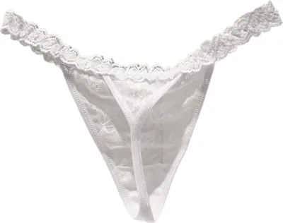 Produktbild von Damen-Höschen, ausgehöhlte Spitze, florale Stickerei, Slip, dünn, nahtlos, einfarbig, niedrige Taille, elastische Unterhose für Flitterwochen, Hochzeitsnacht