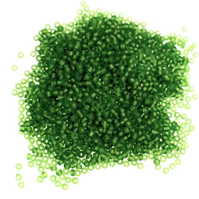 10g Rocailles Glasperlen rund olivgrün