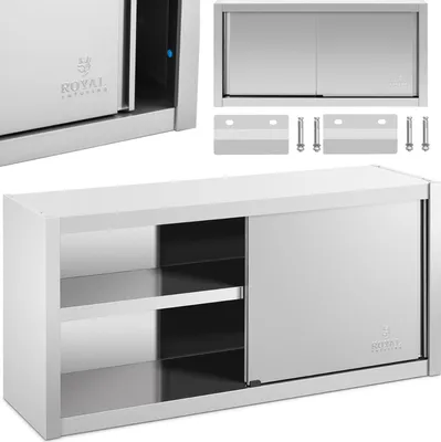 Zdjęcie produktu dla Szafa Ścienna Gastronomiczna Z Drzwiami Przesuwanymi Stal 120 X 45 X 60 Cm