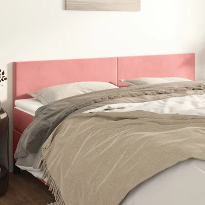 Produktbild von The Living Store Kopfteile 2 Stk. Rosa 90x5x78/88 cm Samt