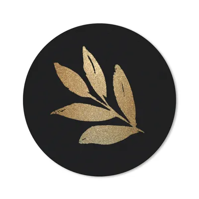 Produktbild von MuchoWow® Mauspad Mousepad Blätter - Gold - Zweig 30x30 cm - Mousepads - Maus Mat - Pad - Mausunterlage - Tischunterlage - Schreibtischmatten