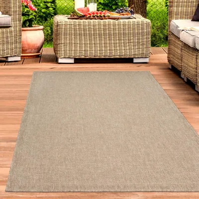 Produktbild von Outdoor Teppich in Sisal-Optik für Garten, Terrasse und Balkon Größe - 120 x 170 cm
