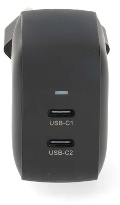 Produktbild von Nedis Netzladegerät - 35 W - GaN - PD3.0 - 1.75 / 2.33 / 2.92 / 3.0 A - Anzahl der Ausgänge: 2 - 2x USB-C - Automatische Spannungswahl - Schwarz