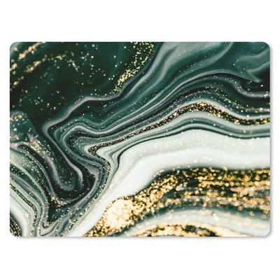 Produktbild von MuchoWow® Mauspad Mousepad Marmoroptik - Gold - Grün - Glitter - Design - Marmor 40x30 cm - Mousepads - Maus Mat - Pad - Mausunterlage - Anti Rutsch