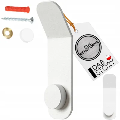 Produktbild von DABSTORY Wandhaken Edelstahl Matt Weiß für Badezimmer