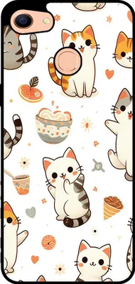 Produktbild von Smartphonica Telefon Fall geeignet für Oppo F5 mit Katze drucken - TPU zurück Abdeckung Fall Katze Design