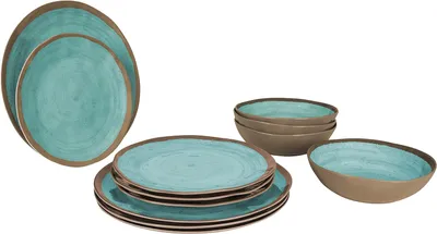 Produktbild von Bo-Camp Halo, Aqua-Farbe, Terrakotta, Melamin, 4 Person(en), 4 Becken, 4 Stück(e), 2,7 kg
