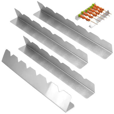 Produktbild von Set mit 4 Edelstahl-Spießen für Grillen und Barbecue