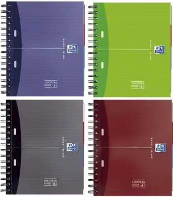 Image de Oxford 100100314 Office European Book - A5+, quadrillé 5 mm, 100 feuilles, couleurs assorties